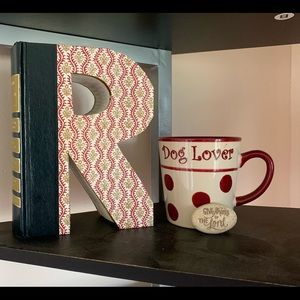 Decor letter R custom Book cut out